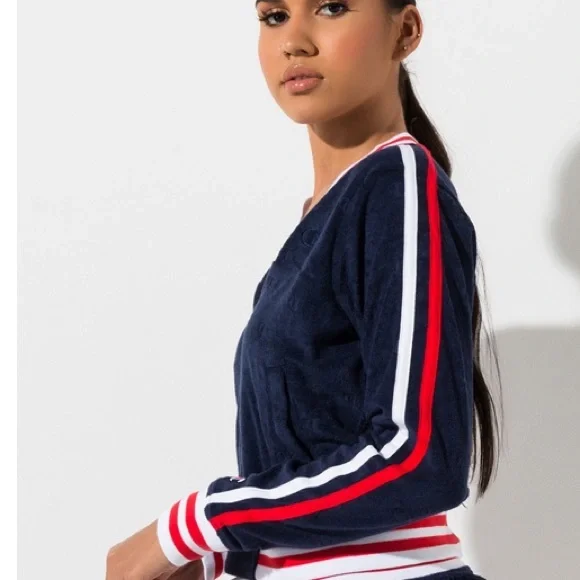 Champion Terry Cloth Warm Up Zip Up Jacket - Picture 6 of 9